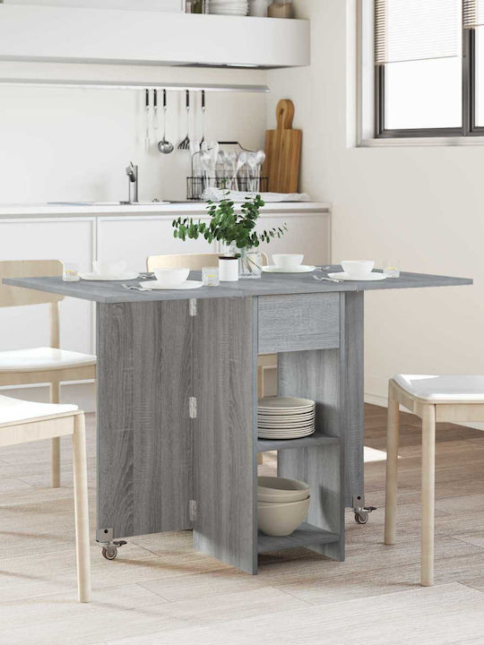 Masă de Dining din Lemn Gri 115x70x75 cm