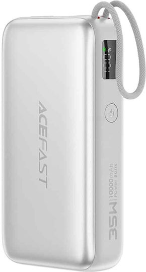 Acefast M32 Power Bank 10000mAh 35W Mit USB-C Ausgangsanschlüsse Power Delivery / Schnellladung Silber