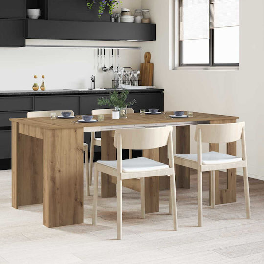 Artisan Разтегателна Трапезна Маса Дървена Обработена Дървесина 180(+60)x85x75см