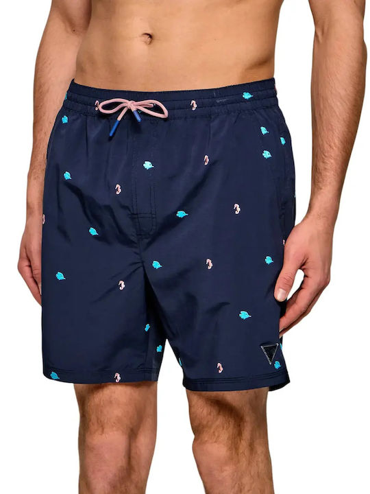 Guess Men's Swimwear Bermuda Blue With Patterns