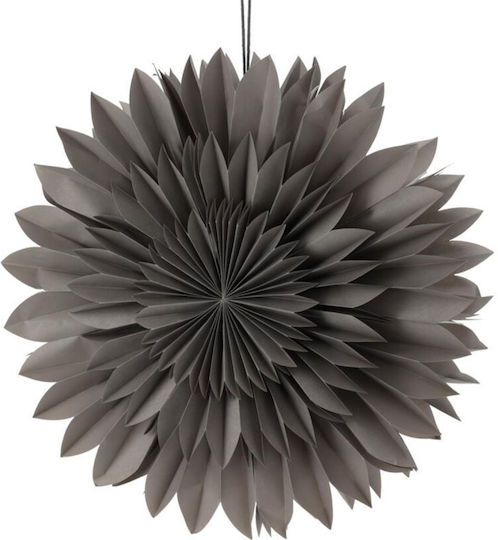 Decorative Hanging Paper Star 3d 50cm Gray Gray Silver