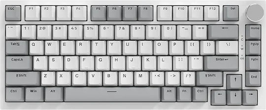 Ajazz AK820 Gaming Tastatură Mecanică 75% cu Taste Iluminate (Engleză SUA) White Light