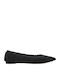 Suede Women's Ballerina Shoes in Black Colour