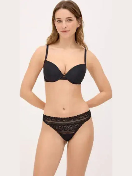 Ysabel Mora Σετ Εσωρούχων Σουτιέν με Slip Μαύρο