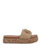 Flatforms Beigen Damen Sandalen