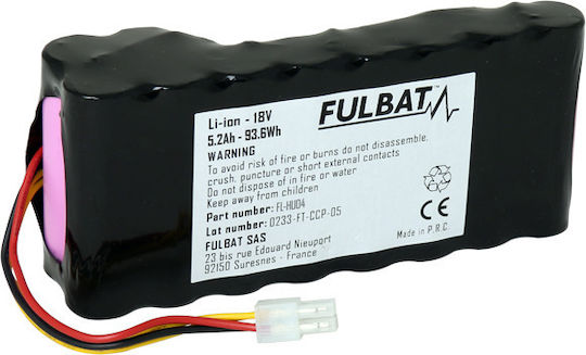 Fulbat Tool Lithium Battery 18V with Capacity 5.2Ah