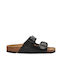 Damen Flache Sandalen Schwarz