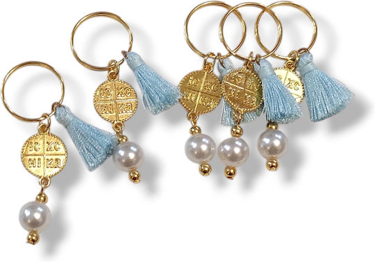 The Art of Beading Christening Charm Keychain Light Blue 20 Pieces MARTYRIKA108