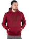 Sweatshirt with Hood Burgundy