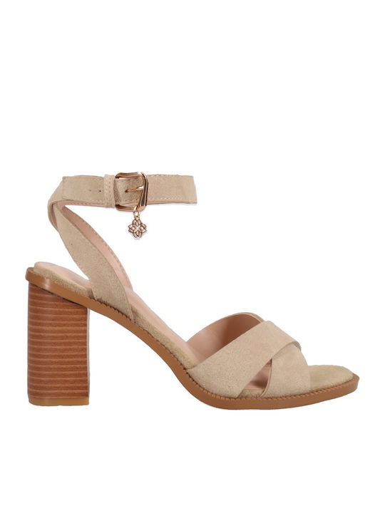 Migato Suede Damen Sandalen Beige