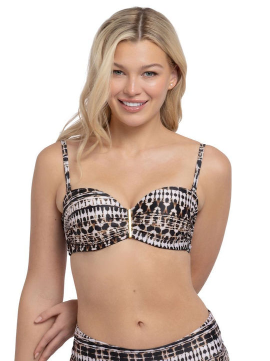 Trägerloses Bikinioberteil Braun
