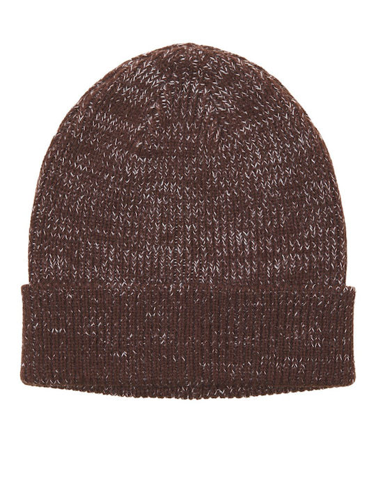 Beanie Ανδρικός Σκούφος Πλεκτός σε Καφέ χρώμα