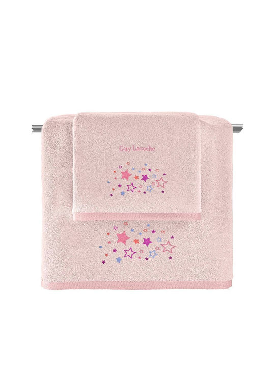 Guy Laroche Set Baby Towels 2pcs Starland Pink Weight 450gr/m²