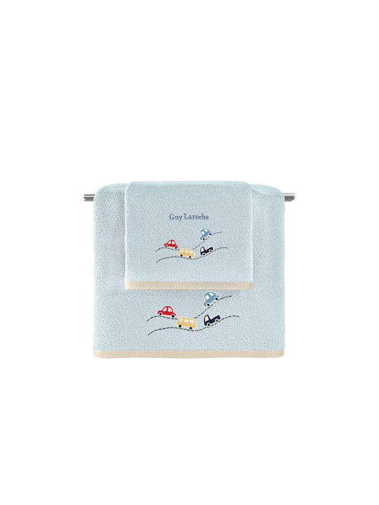 Guy Laroche Σετ Βρεφικές Πετσέτες 2τμχ Roadtrip Sky 70x130cm Βάρους 450gr/m²