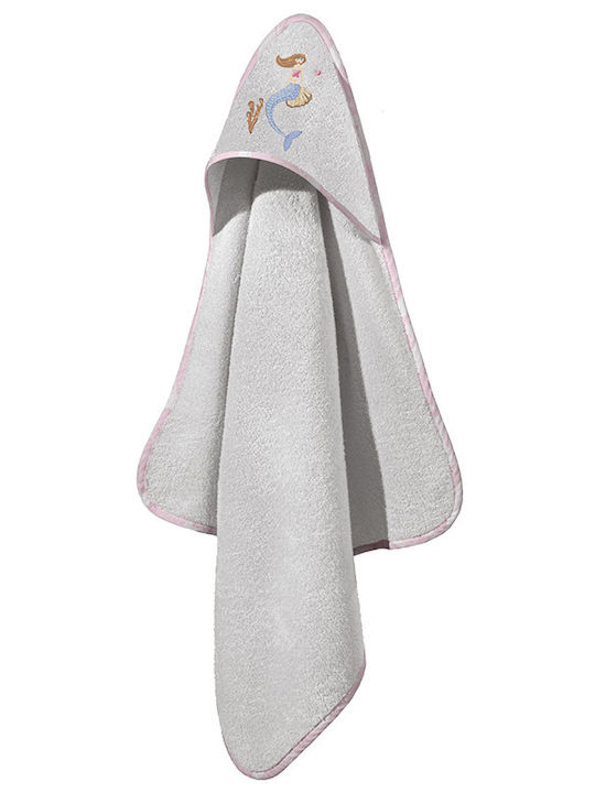Guy Laroche Baby-Badetuch mit Kapuze Merida Rosa-Silber 75x75cm