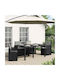 vidaXL Garden Chair Cushions with Backrest Open Gray 4 Pieces 45x47cm