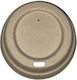 Tefaco Einwegbecherdeckel Zuckerrohr Natürliche 8oz Becher Φ80mm 100Stück