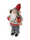Illuminated Decorative Red Plastic Christmas Santa 30cm