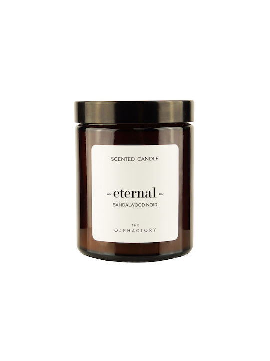 Sandelholz Schwarz Pflanzliches Aromatisches Kerze mit Deckel 135gr Eternal Olphactory