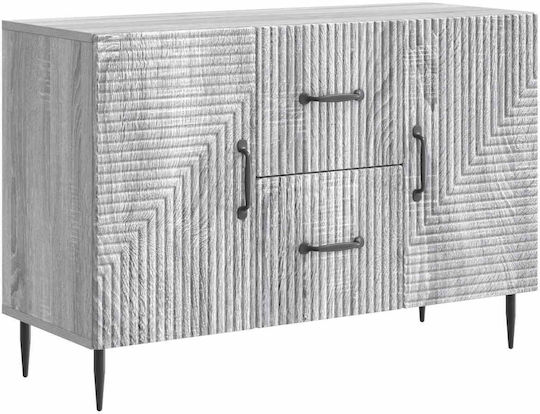 Bufet Din Lemn cu Sertare Sonoma Gri 89x34.5x60cm