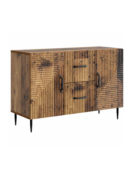 Буфет Дървен с Чекмеджета Кафяв 89x34.5x60см