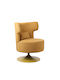 Canvas Swivel Armchair Yellow 72x68x86cm