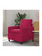 Sessel Samt Rotes 76x81x87.5cm