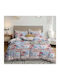 Marwa Set Cotton Duvet Cover 220x240cm Super King with 2 Pillowcases Multicolour
