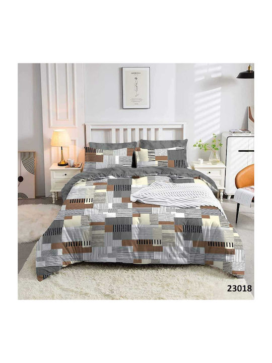 Marwa Cotton Duvet Cover Set 160x240cm Single with Pillowcase Multicolour