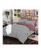 Marwa Cotton Duvet Cover Set 160x240cm Single with Pillowcase Gray