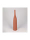 Decorative Porcelain Orange Vase 12.5x12.5xH79cm