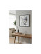 Wall Painting Obraz Granite 105‑9774 80x80 Minimal Wall Art White Grey Black Gold