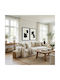 COSMOLight Obraz Coal 105‑9828 60x80 Minimal Wandkunst Weiß Schwarz Beige
