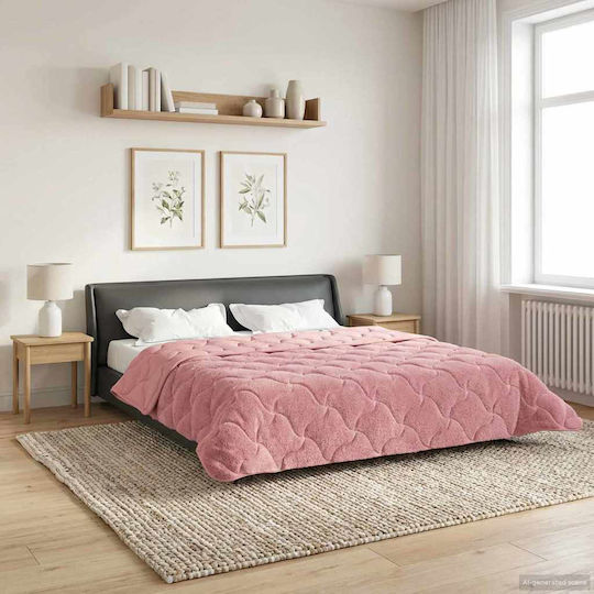 vidaXL Pătură Fleece Supraadaptată 220x240 cm Roz