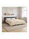 vidaXL Samtige Doppelbettdecke 200x240cm Beige