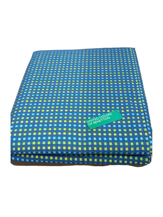 Benetton Spanish Knitted Blanket Double 235x270cm Blue