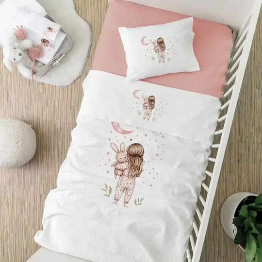 Borea Babydecke Kinderbett Goodnight Waffel Rosa 110x140cm