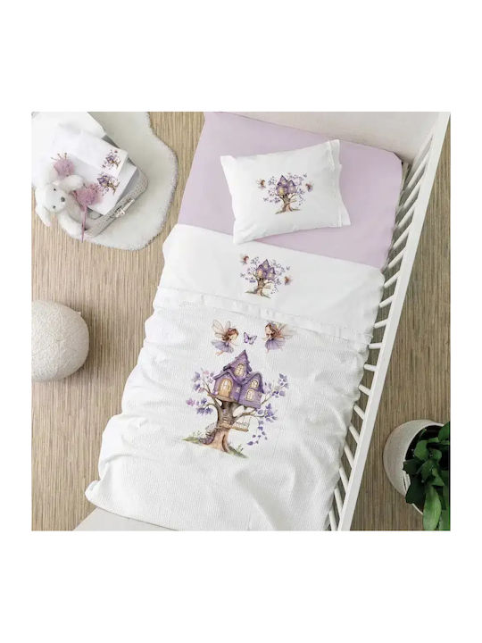 Borea Ceașaf Pătuț Magic Pique Alb 110x140cm
