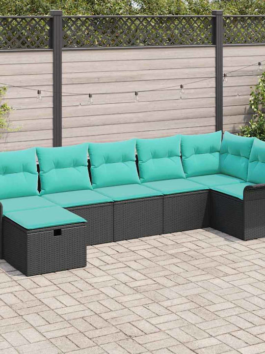 Zweisitziges Outdoor-Sofa Rattan mit Kissen