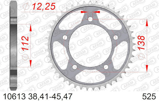 AFAM Rear Sprocket for Honda CB 600 Hornet CB 650 CBF 600 CBR 600 Fireblade VT Shadow