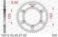 AFAM Hinteres Ritzel für Honda CRF 250 / CR 125 / CR 250 / CRF 150 / XR