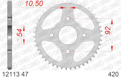Afam Steel Rear Sprocket 420 Chain Code 12113-47
