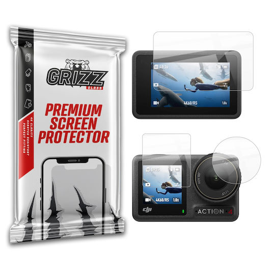 Grizzglass Ceramicfilm Screen Protector Dji Osmo Action 4 Sports Camera Transparent
