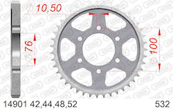 Afam Steel Rear Sprocket 532 Chain Code 14901-48 Afam Steel Rear Sprocket 532 Chain Code 14901-48