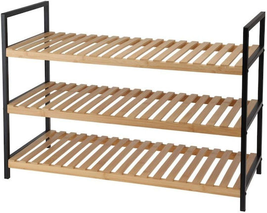 Metallische Schuhorganisatoren aus Bambus 67,5x30,5x49cm