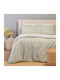 24home.gr Ultra Line Set Double Bed Sheets with Rubber Hugger 150x200+32cm Coral Aqua 4 Pieces