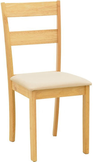 Dallan Wooden Dining Chairs Natural Shade 2pcs 40x47.5x89cm