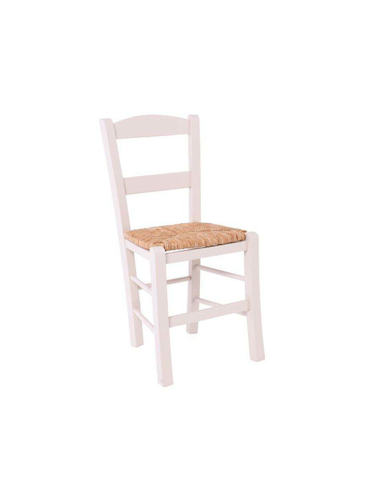 Συρος Καρέκλα Καφενείου Ξύλινη Creamy 41x45x88εκ.