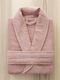 Nima Reines Bademantel mit Halsband Apple Rosa 350g/m²