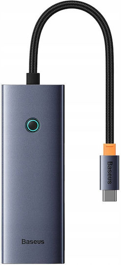 Baseus Hub 3 Θυρών με σύνδεση USB-A Γκρι